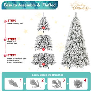 JPN-L 7ft di lusso albero di natale di alta qualità materiale per animali domestici Pre-illuminato personalizzabile misto floccato PVC/ago duro per la decorazione domestica - Product Image 5