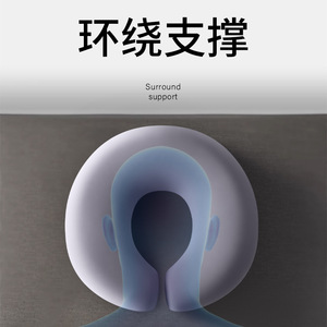 หมอนนวดเมล็ดบัควีทรูปตัวยู เมมโมรี่โฟม รองรับต้นคอ ขนาดมาตรฐาน ใช้ได้ทั่วไป - Product Image 1