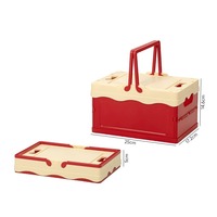 Boîte Cadeau Couleur Macaron, Boîte de Rangement Pliable en Plastique pour Camping en Plein Air, Bac de Rangement pour Petits Articles, Vente en Gros