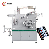 Sur l'enregistrement des couleurs en cours d'exécution Machine d'impression d'étiquettes de soin de lavage Flexo/Machine d'impression d'étiquettes de vêtement pour ruban de satin