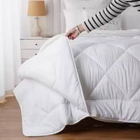 Couette en microfibre 100% coton pour famille, taille double, garnissage en polyester, brodée, douce, pour toutes les saisons