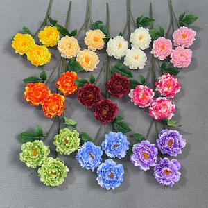 Fleurs de pivoine artificielles pour décorations de mariage, arrangements en tissu plastique, utilisation intérieure et extérieure - Product Image 2