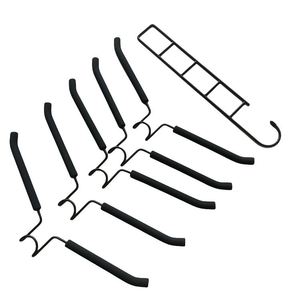 Closet Storage Organizer Hangers Space Saving 5 in 1 Non-Slip Metal Magic <b>Clothes</b> Hanger Multifunctional Adult <b>Clothes</b> <b>Rack</b> - Product Image 2