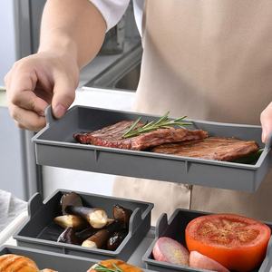 Ensemble de 4 plateaux de cuisson en silicone antiadhésifs pour pain et viande, avec séparateurs, pour la maison - Product Image 2