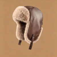 Bonnet d'hiver chaud pour hommes et femmes, protection auditive, épais, coupe-vent, style rétro pilote, casquette de trappeur
