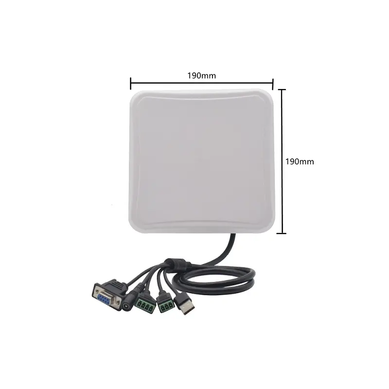 Lettore Rfid Uhf C ++ sdk 5-6m gratuito a lungo raggio Antenna circolare 6dbi integrata RS232 WG26 relè USB Ethernet per l'accesso al veicolo