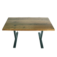 Table de bureau en bois de noyer noir massif conception de bureau vente en gros d'usine style bois personnalisé OEM