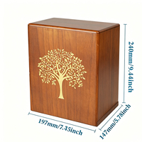 Urna de Cremación de Madera para Cenizas Humanas de Adultos, Urnas Conmemorativas Funerarias para Perros y Gatos, Caja de Madera con Grabado Personalizado, Venta al Por Mayor