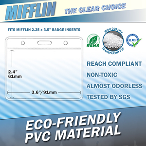 Porte-cartes en PVC en vente chaude, 3X 4 pouces, étanche, double face, pochettes de protection transparentes, porte-cartes d'identité horizontal, porte-badge en plastique - Product Image 6