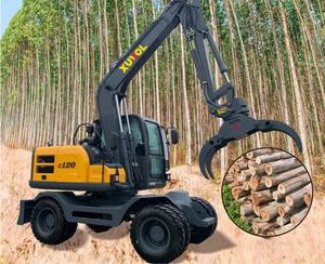 Machinerie forestière, excavatrice sur roues avec grappin à bois XUVOL - Product Image 2