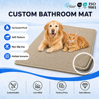 Tapis en lin éponge avec support en diatomite, à canaux côtelés, résistant aux perforations, adapté aux animaux domestiques, pour salle à manger et couloir