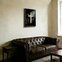 Lumière néon LED en forme de croix, décoration murale personnalisée de la famille Jésus, peinture décorative en relief 3D, peinture à l'huile décorative