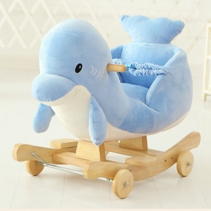 어린이 장난감 아기 돌고래 봉제 흔들 말 - Product Image 2