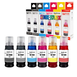 INK-TANK GI 43 53 63 GI43 GI53 GI63 Bouteille d'encre de recharge à base d'eau compatible de qualité supérieure pour imprimante <span class=keywords><strong>Canon</strong></span> <span class=keywords><strong>PIXMA</strong></span> G540 G550 G640 <span class=keywords><strong>G650</strong></span> - Product Image 1