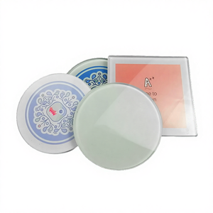 H K EXPORTS - Posavasos Cuadrados de Vidrio Templado Transparente para Café, Diseño Personalizado Clásico RTS, Blancos para Sublimación, 100 mm - Product Image 4