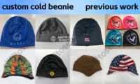 Fabricants de bonnets personnalisés à motif camouflage, broderie 3D, pompon, couleurs personnalisées, 100% acrylique, casquette unisexe pour adultes