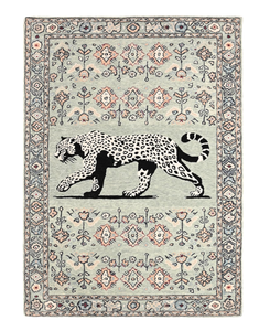 Alfombra de lana hecha a mano con estampado de guepardo popular, tamaño personalizable para decoraciones de suelo del hogar, juego de alfombras con estampado de animales, centro del hogar - Product Image 1