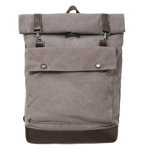 Custom Travel Casual Vintage Outdoor Hiking Camping <b>Backpack</b> Rucksack Waxed Canvas <b>Backpack</b> Bag Men <b>Backpack</b> - Product Image 6