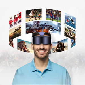 แว่นตา <span class=keywords><strong>VR</strong></span> อัจฉริยะระบบแอนดรอยด์แบบพกพาเครื่องเล่นเพลงในโรงภาพยนตร์ดิจิทัลใช้ง่ายหน้าจอขนาดยักษ์เครื่องเล่น <span class=keywords><strong>VR</strong></span> แบบไร้สาย - Product Image 1