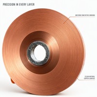 Film laminé cuivre-polyester résistant à la chaleur, conducteur, blindage EMI pour la protection des signaux des câbles électriques