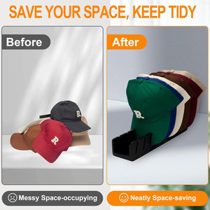 Baseball Cap Holder <b>Hat</b> Storage Rack 8 Slot <b>Standing</b> Type Wardrobe Organizer - Product Image 3