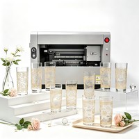 Machine d'impression à encre UV miniature certifiée CE HH-DT3200 avec CMYK W V pour verres, bouteilles et produits cylindriques