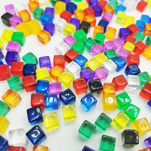 <span class=keywords><strong>Mubai</strong></span> - Dados de Resina Plástica Transparentes Cuadrados de 8 mm/10 mm, Superficie Lisa, Moldeados por Inyección, Piezas de Juego - Product Image 4