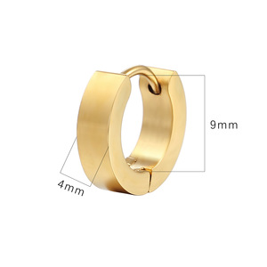 Tuyên Bố Hoop Thép Không Gỉ Bông Tai Unisex Punk Hoop Bông Tai Cho Phụ Nữ Người Đàn Ông Piercing Đồ Trang Sức - Product Image 3