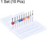 Forets pour PCB 0,15 mm-1,6 mm en carbure de tungstène, outil rotatif pour bijoux, gravure CNC, micro-forets pour circuits imprimés, tige de 1/8 pouce, sans finition