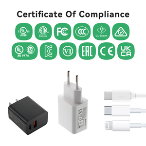 Vente directe d'usine, chargeur mural à double port USB QC3.0 & PD 3.0 5V 9V 12V <span class=keywords><strong>18W</strong></span> 20W à charge rapide pour <span class=keywords><strong>Apple</strong></span> pour iPhone 13 - Product Image 3