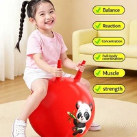 Ballon gonflable rouge pour enfants, jouet d'exercice, à sauter et à rouler