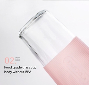 Nueva Licuadora Inalámbrica Mini para Smoothies, Mezcladora de Jugos de Frutas, Exprimidor Portátil, Exprimidor Eléctrico Recargable por USB, Vaso de Vidrio - Product Image 2