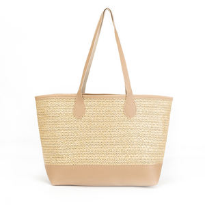 Sac de courses réutilisable avec poignée, vente <span class=keywords><strong>en</strong></span> gros, cadeau pour demoiselle d'honneur, sac de plage <span class=keywords><strong>en</strong></span> paille naturelle - Product Image 2