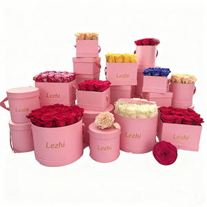 Sang trọng Hai Lớp Hoa Hồng Trá<span class=keywords><strong>i</strong></span> Tim Hộp quà tặng bao bì tùy chỉnh tô<span class=keywords><strong>i</strong></span> yêu bạn Hộp hoa vớ<span class=keywords><strong>i</strong></span> ngăn kéo - Product Image 3