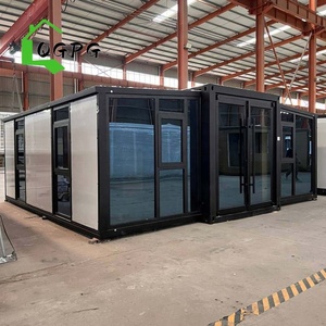 <span class=keywords><strong>Maison</strong></span> conteneur pliable extensible de 20 pieds avec système à double aile qui se transforme en espace de vie spacieux lorsqu'elle est repliée - Product Image 1