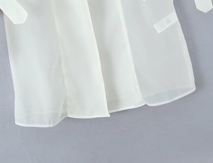 SHENZHU 2025 Primavera, Nuevo Abrigo Largo Informal para Mujer, con Cuello Transparente, Sin Botones, <span class=keywords><strong>Chaqueta</strong></span> de Protección Solar 25154 - Product Image 6