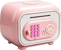EPT Coffre-fort de grande capacité avec fonction clignotante pour dépôts et retraites, 13-18M, en forme de valise pour enfants, avec mot de passe par empreinte digitale, tirelire