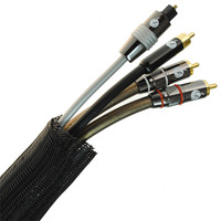 Funda de gestión de cables, protectores de cable dividido, tubo de telar de alambre trenzado a prueba de mascotas para perros y gatos