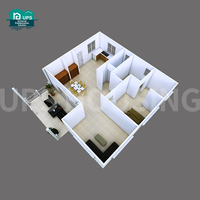 Maisons modulaires préfabriquées modernes à toit en pente, 1 chambre, matériaux écologiques, design de luxe pour une vie confortable, préfabriquées de haute qualité