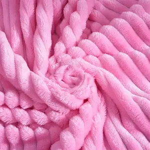 Baimai Super Soft Fluffy Faux Fur Shaggy Terry Blanket Wholesale Polyester Double Blanket for Home