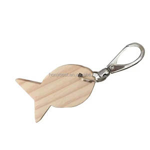 علامات خشبية غير مكتملة قواطع الأسماك فارغة مفتاح العلامة سلسلة مفاتيح شرائح الخشب الطبيعي الحرف ديي الحلي ، النقش ديكور الزفاف - Product Image 3