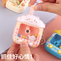 Accessoires de porte-clés suspendus anti-stress pour machine à griffes, figurines miniatures, jouets en peluche et attrape-balles