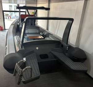 <span class=keywords><strong>Bateau</strong></span> semi-rigide Reachsea Hypalon RHIB pour 16 personnes, 28,2 pieds, console de luxe, OEM ODM, couleur grise, pour patrouille - Product Image 4