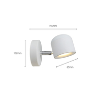 Appliques murales modernes, simples, rotatives, réglables, 7W COB LED pour lecture de chevet ou miroir de salle de bain