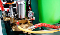 Pulvérisateur à essence sur roues pour la ferme, machine de pulvérisation pour l'arrosage des arbres fruitiers et des cultures