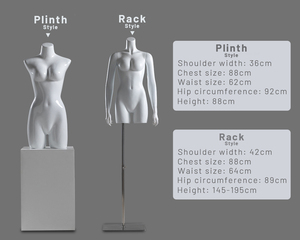 Soporte de maniquí ABS de talla grande de Kainice Boutique, trípode con curvas para mujer, fibra de vidrio con cabeza de pantalla grande de cadera, elegante y estiloso - Product Image 3
