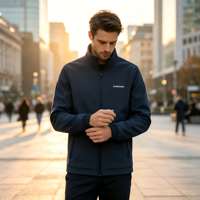 Veste Softshell Imperméable en Gros avec Col Montant et Doublure Polaire – Blouson Décontracté Coupe-Vent
