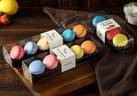 Boîte à macarons créative personnalisée Boîte d'emballage alimentaire à emporter jetable en plastique PVC transparent
