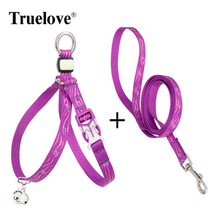 Truelove - Conjunto de Correa y Arnés Ajustable de Lujo para Gatos, Resistente a Huydas, con Placa de Identificación, Campana y Reflectante, para Perros - Product Image 2