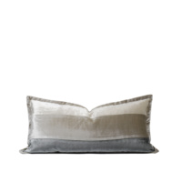 TIFFHOME personnalisé trois couleurs velours taille taies d'oreiller bio épissé housses de coussin pour lit canapé canapé décoratif maison